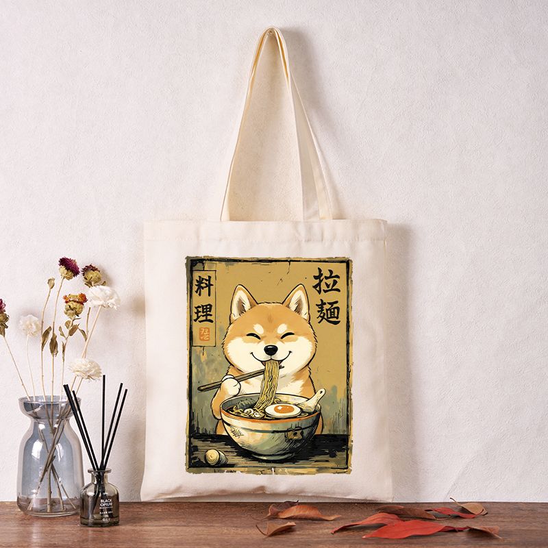 kyoto lion japanese tote bag