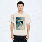 Japanese washed t-shirt for daily wear
