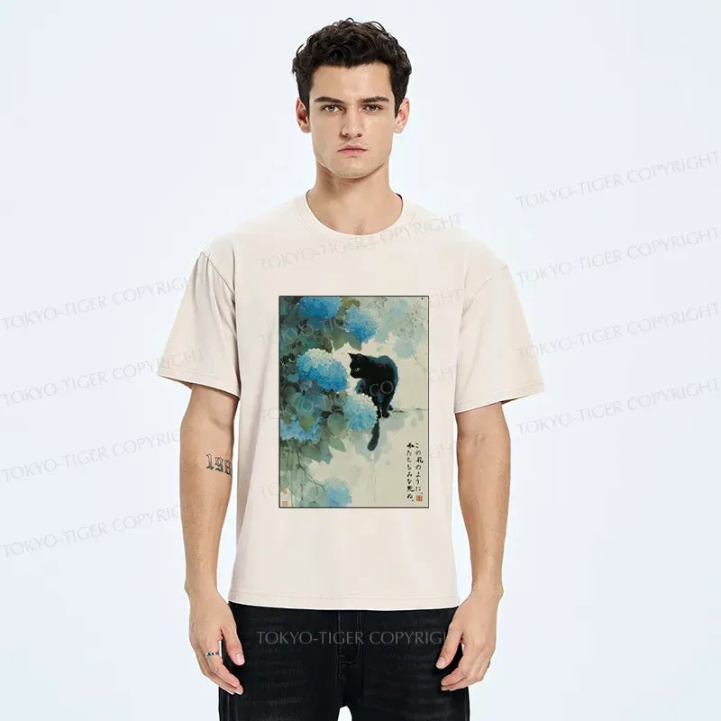 Japanese washed t-shirt for daily wear
