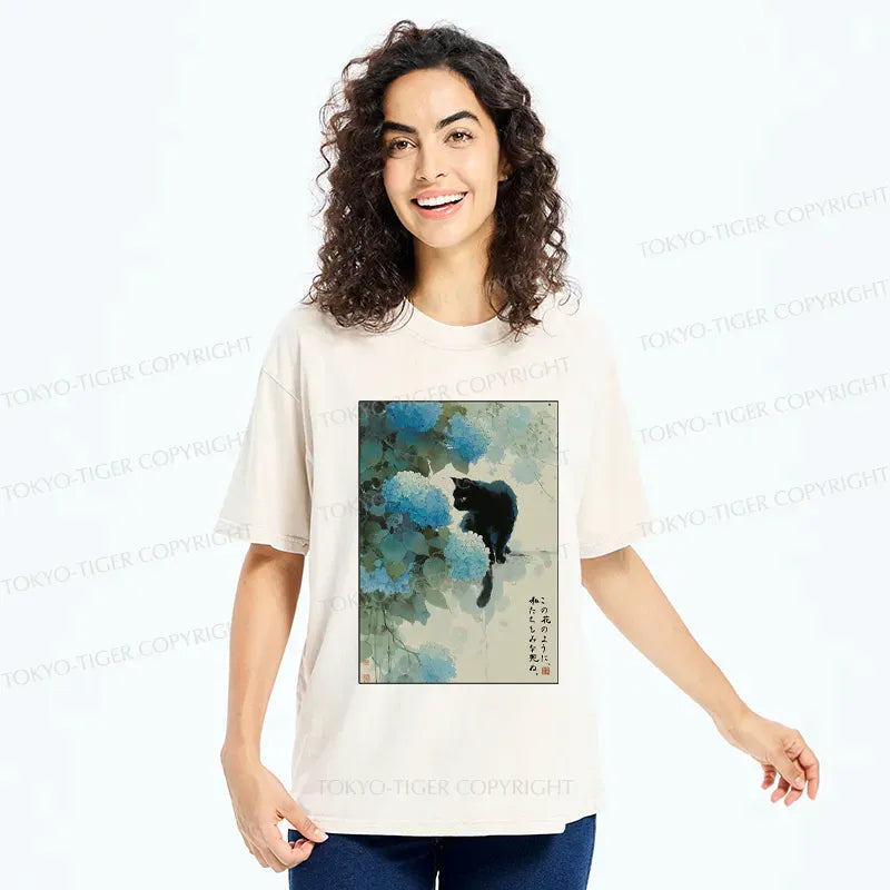 Japanese washed t-shirt for daily wear