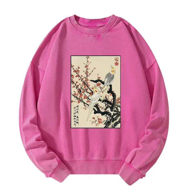 kyoto lion sakura sweatshirt for streetwear