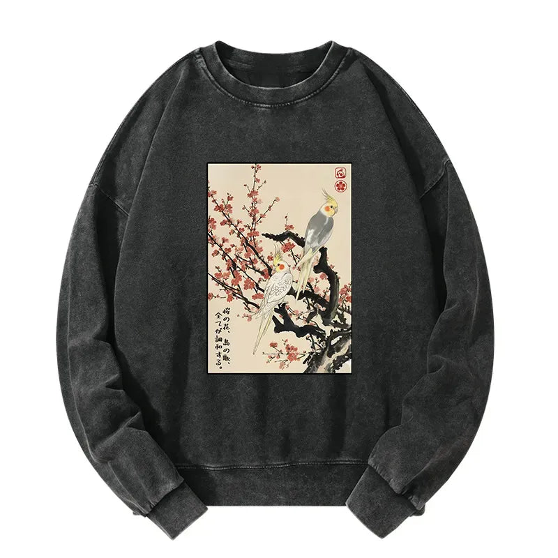 kyoto lion sakura sweatshirt for streetwear