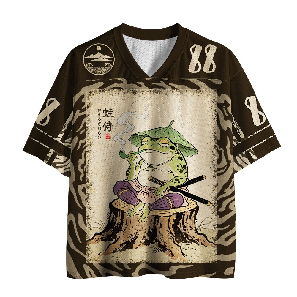 Japanese Frog Samurai Mesh Jersey for Summer