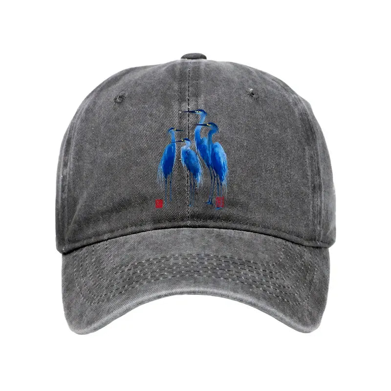 Kyoto-Lion Flocks Of Great Blue Herons Washed Cap