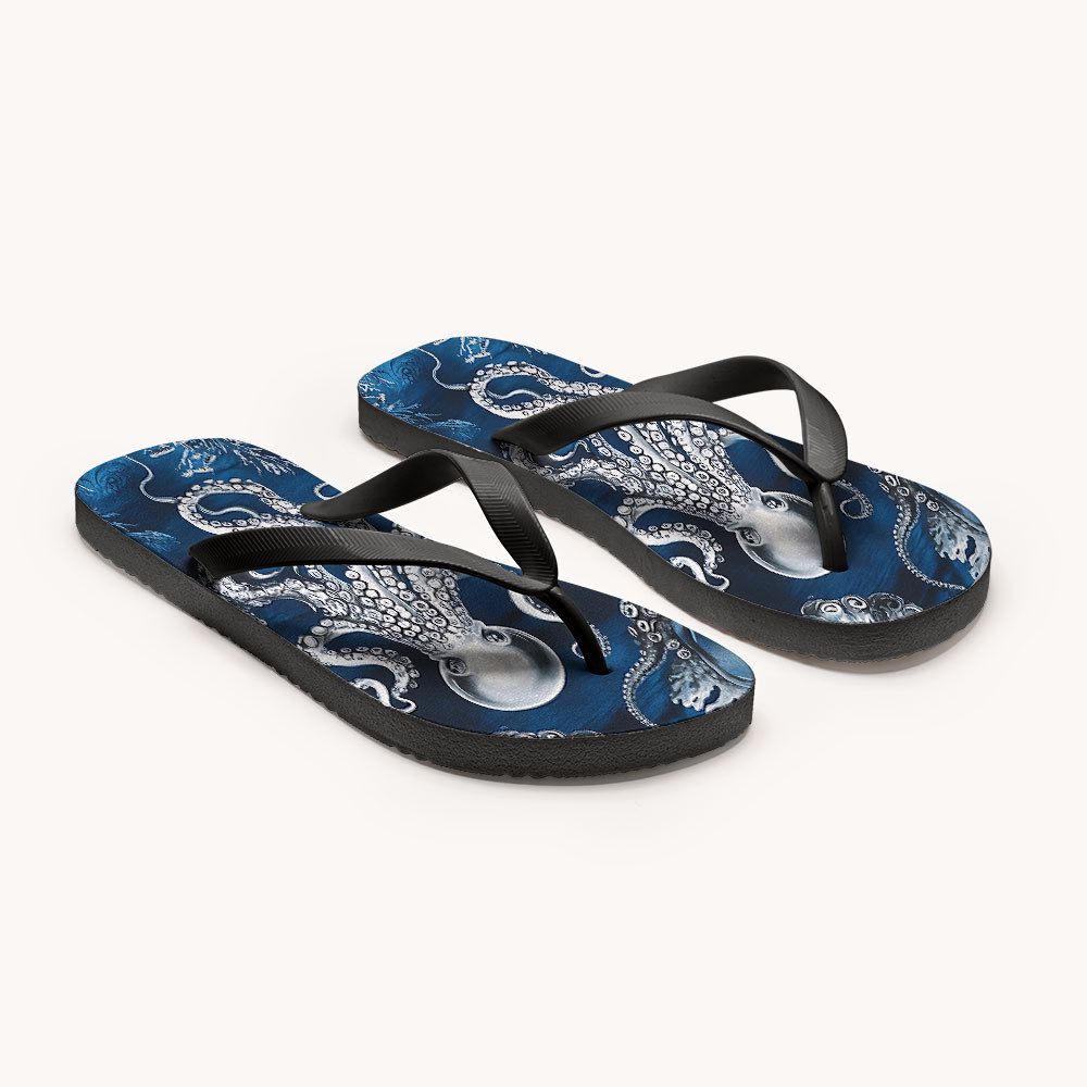 Japanese Style Octopus Flip Flops