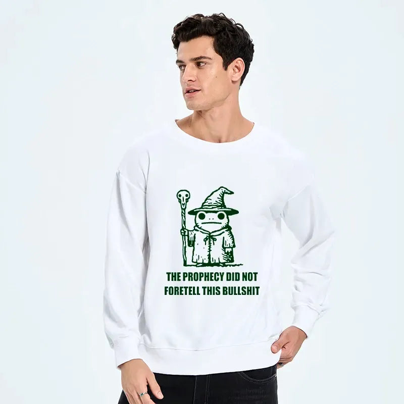 Kyoto-Lion Funny Meme Wizard Frog Weird Prophecy Classic Sweatshirt