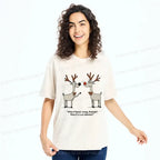 Kyoto-Lion A Reindeer's Doubt: Rudolph's Red Nose Washed T-Shirt