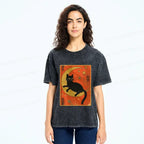 Japanese Vintage Washed T-Shirt for Daily Wear