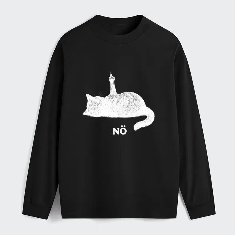 Kyoto-Lion Cat Refused Classic Long Sleeve T-Shirt