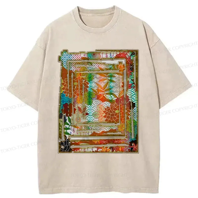 Japanese Sakura Print T-Shirt for Summer