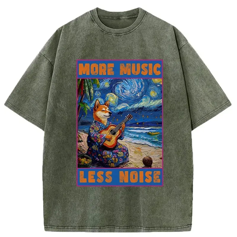 Japanese vintage washed t-shirt for music lovers
