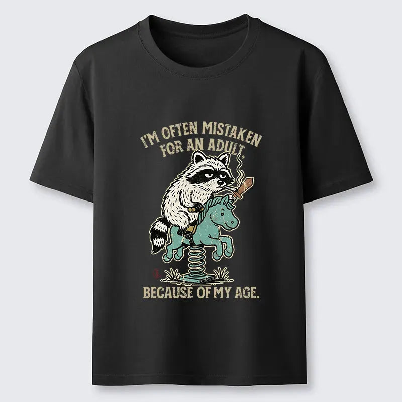 Kyoto-Lion funny Raccoon and Horse meme Classic T-Shirt