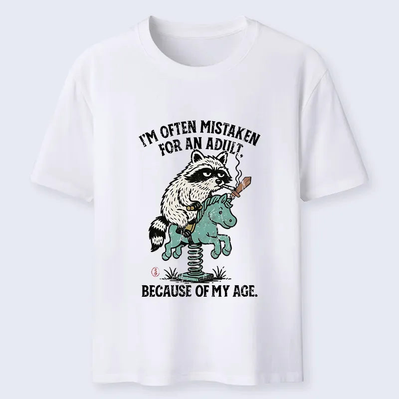Kyoto-Lion funny Raccoon and Horse meme Classic T-Shirt