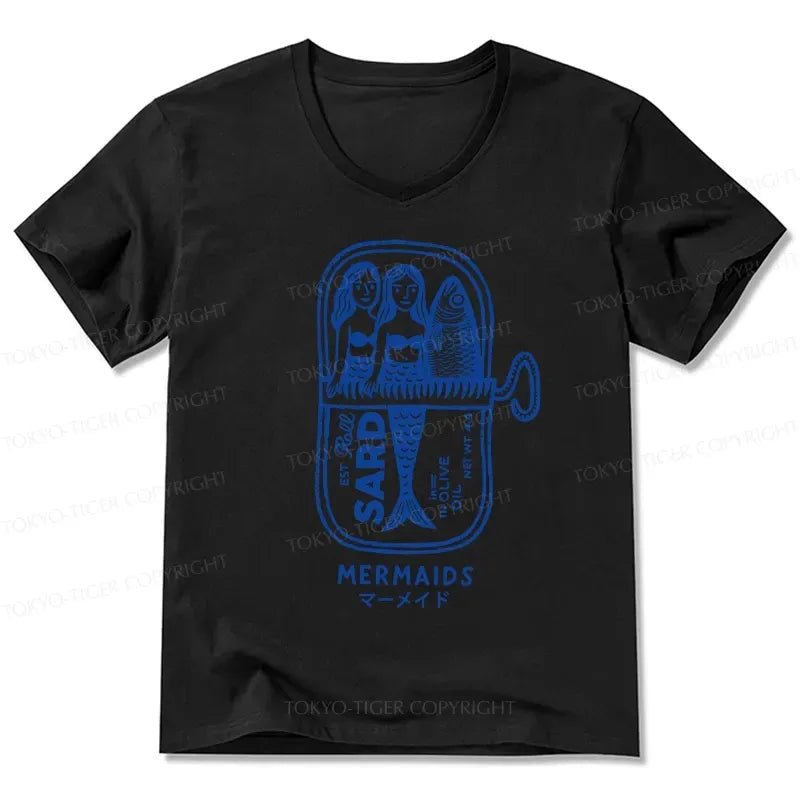 Kyoto-Lion Mermaid Can V-Neck Classic T-Shirt