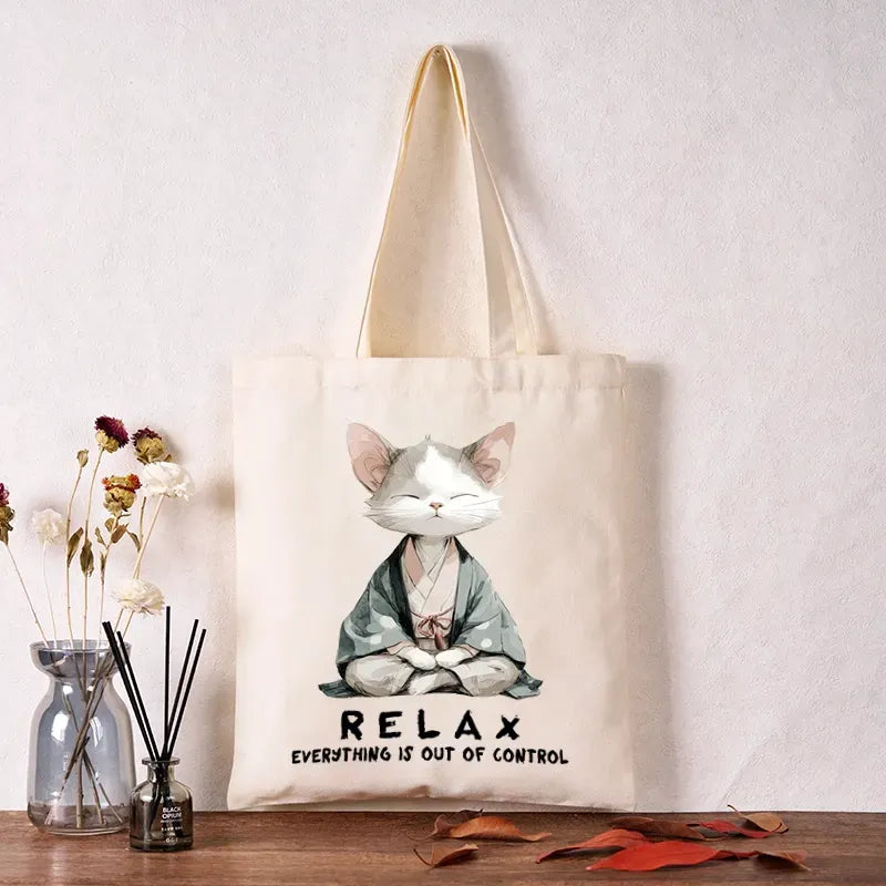 Kyoto-Lion Zen Cat Relaxation£¬Everything's Out Of Control Tote Bag