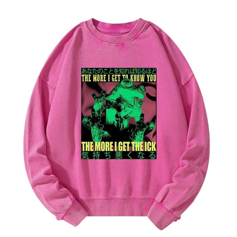 Scary Frog Japanese Sweatshirt for Streetwear
