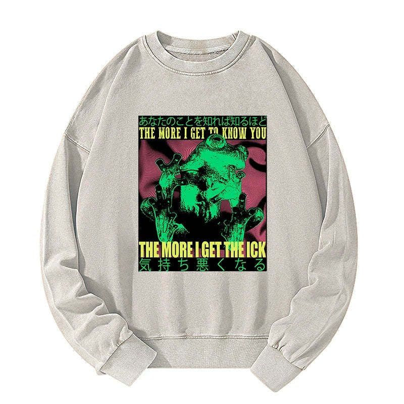 Kyoto-Lion Scary Frog Japanese Washed Sweatshirt