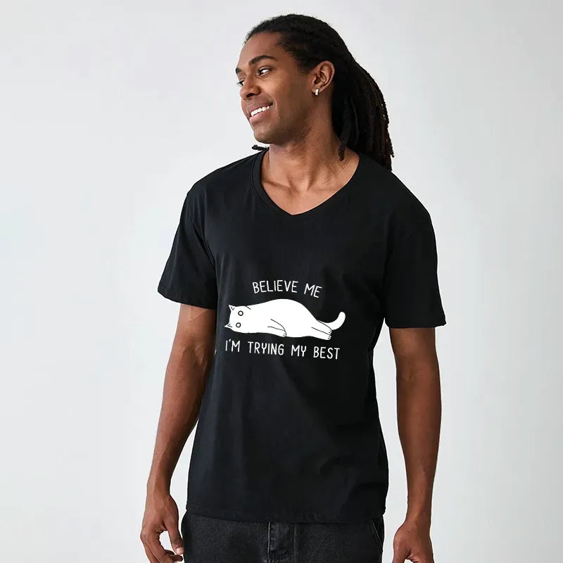 Kyoto-Lion When Life Is Hard Nap First V-Neck Classic T-Shirt