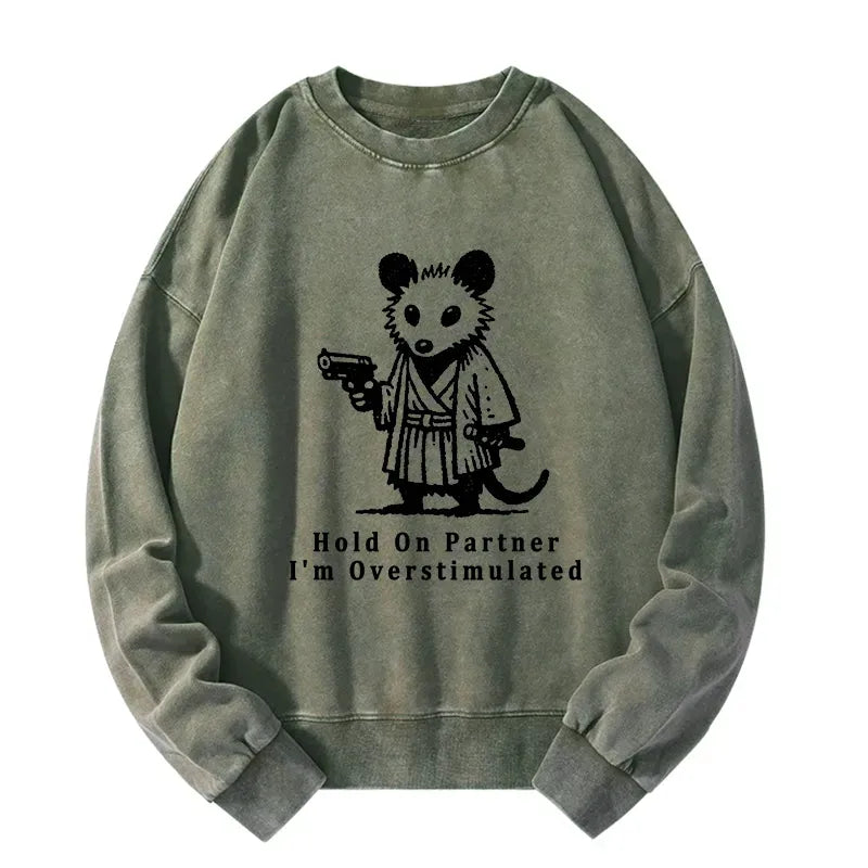funny possum samurai sweatshirt