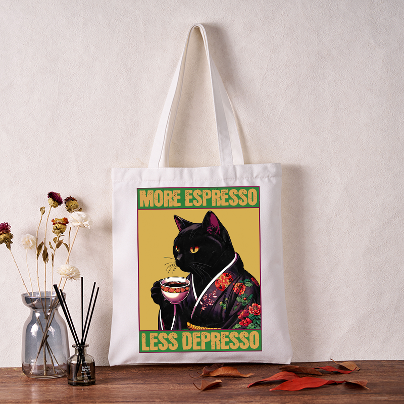 Kyoto-Lion Up Caffeine Down Depression Tote Bag