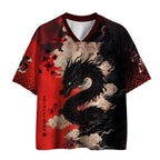 Kyoto-Lion Obsidian Dragon Crimson Sky Mesh Jersey