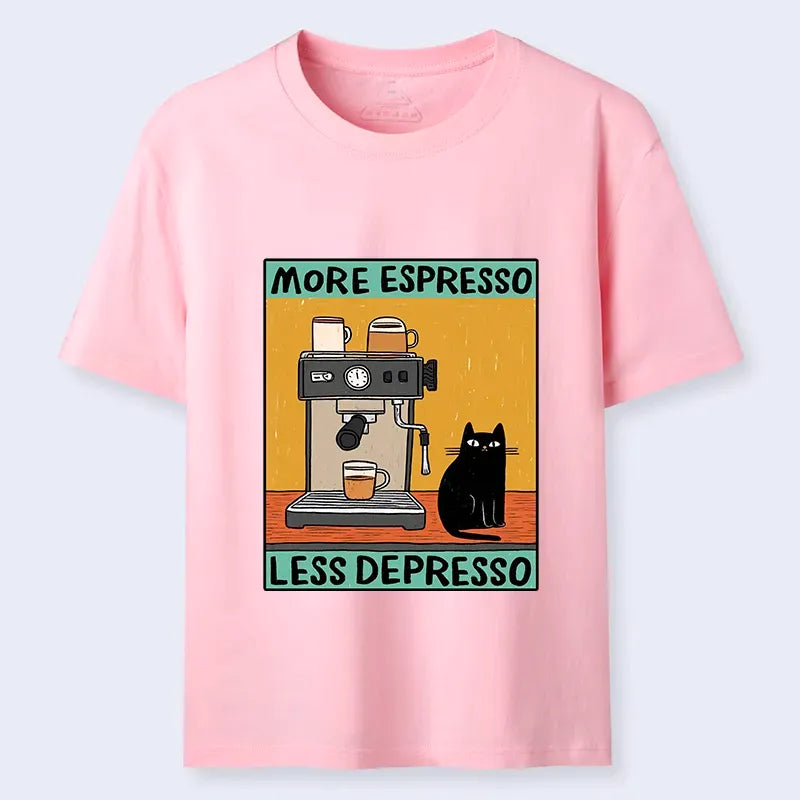 Cute cat Japanese vintage t-shirt for coffee lovers