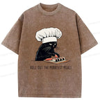 Japanese Vintage Washed T-Shirt for Daily Wear