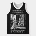 Woodcut Mesh Tank Top for Daily Wear