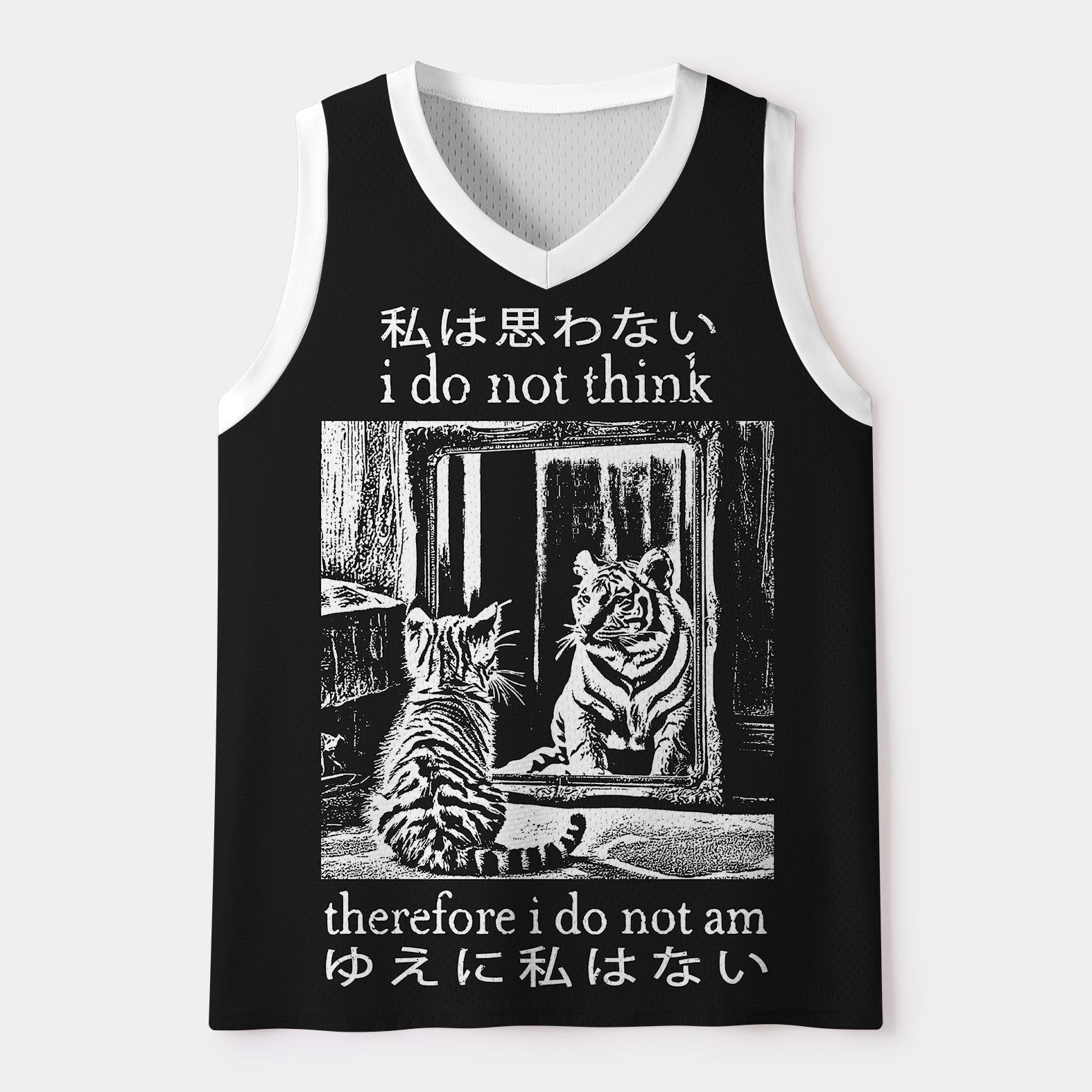 Woodcut Mesh Tank Top for Daily Wear