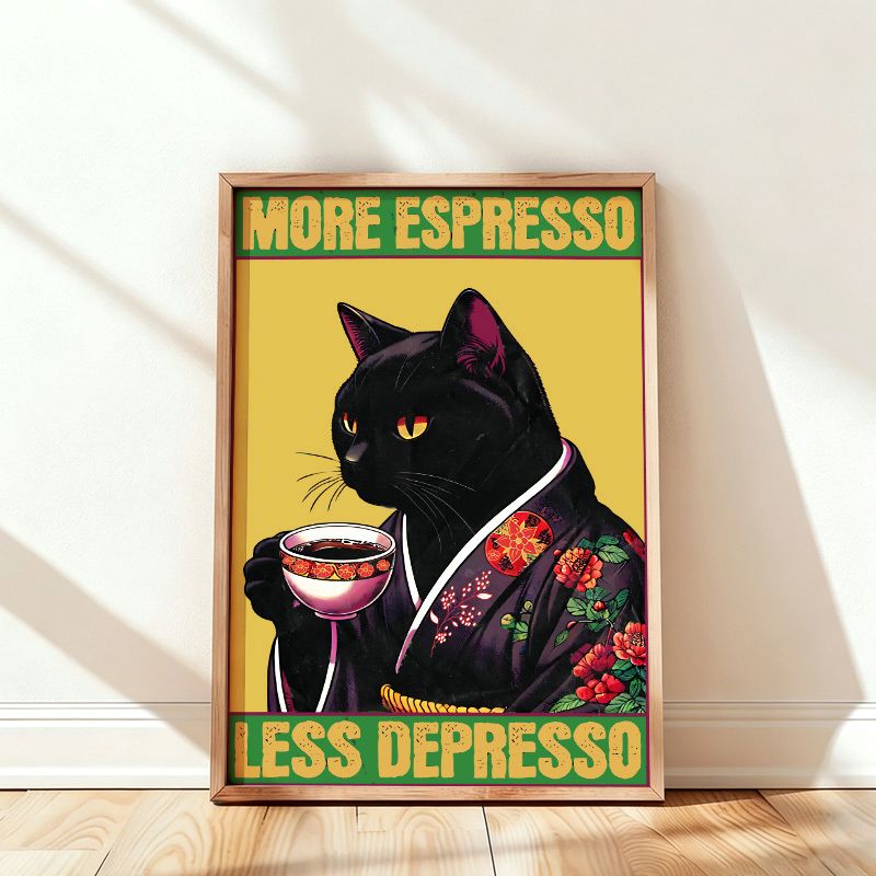 Caffeine down depression wall art