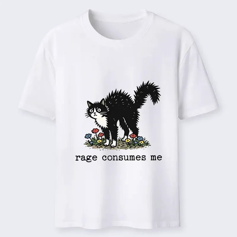 Kyoto-Lion Angry Tuxedo Cat Classic T-Shirt