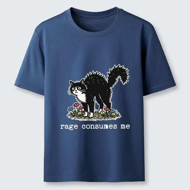 Kyoto-Lion Angry Tuxedo Cat Classic T-Shirt