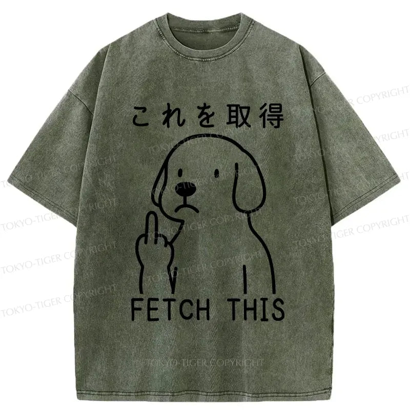 Funny dog washed t-shirt for Japanese culture lovers