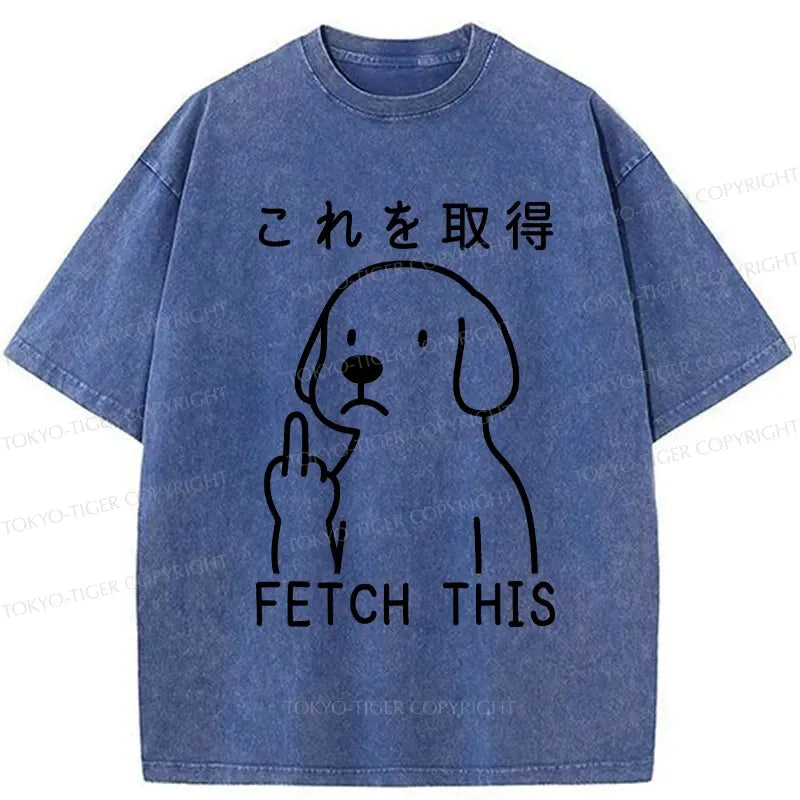 Funny dog washed t-shirt for Japanese culture lovers