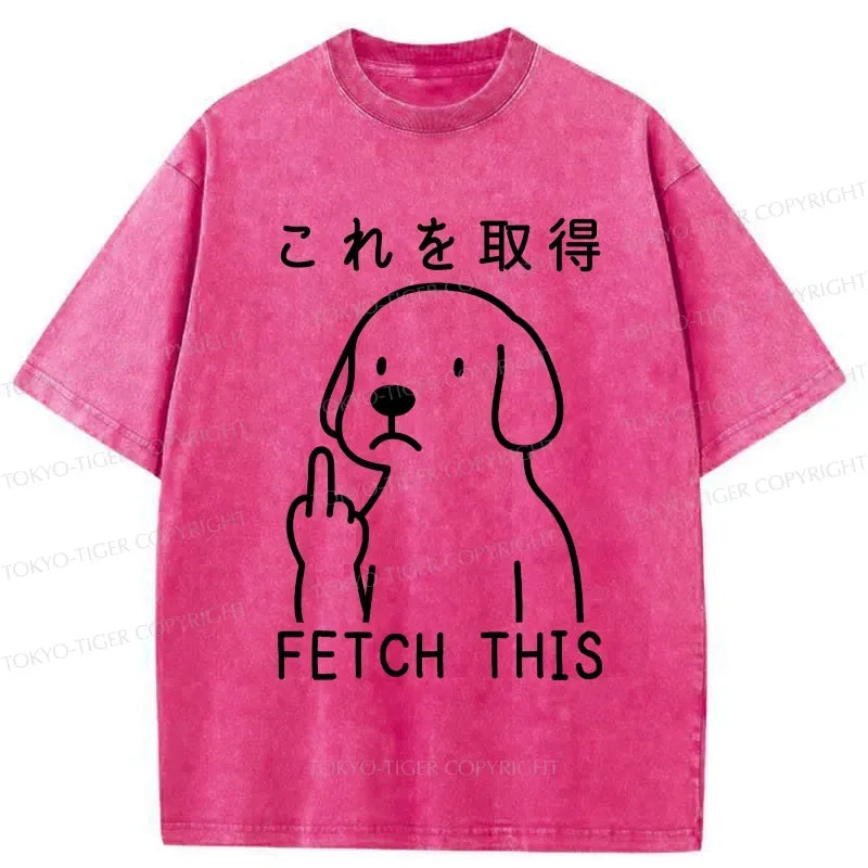 Washed Japanese vintage t-shirt for dog lovers