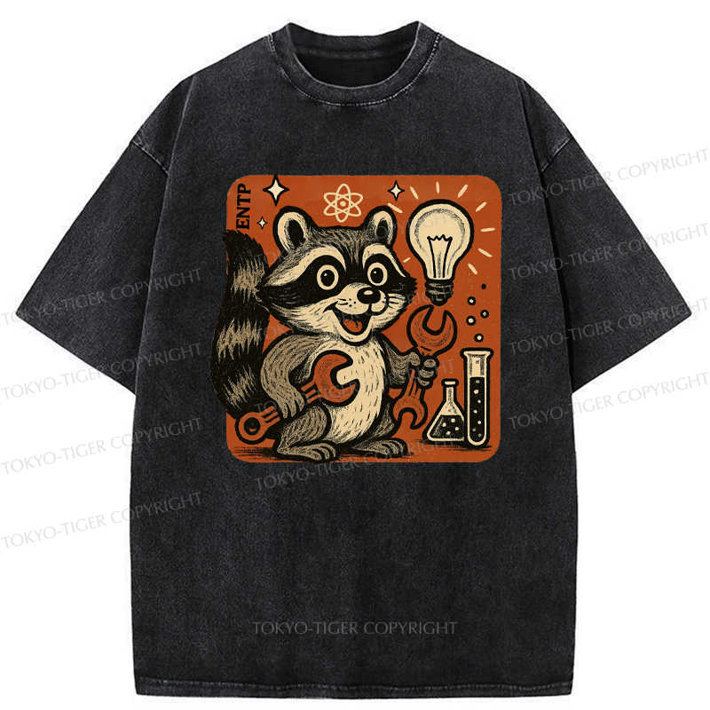 Kyoto-Lion ENTP Raccoon Washed T-Shirt