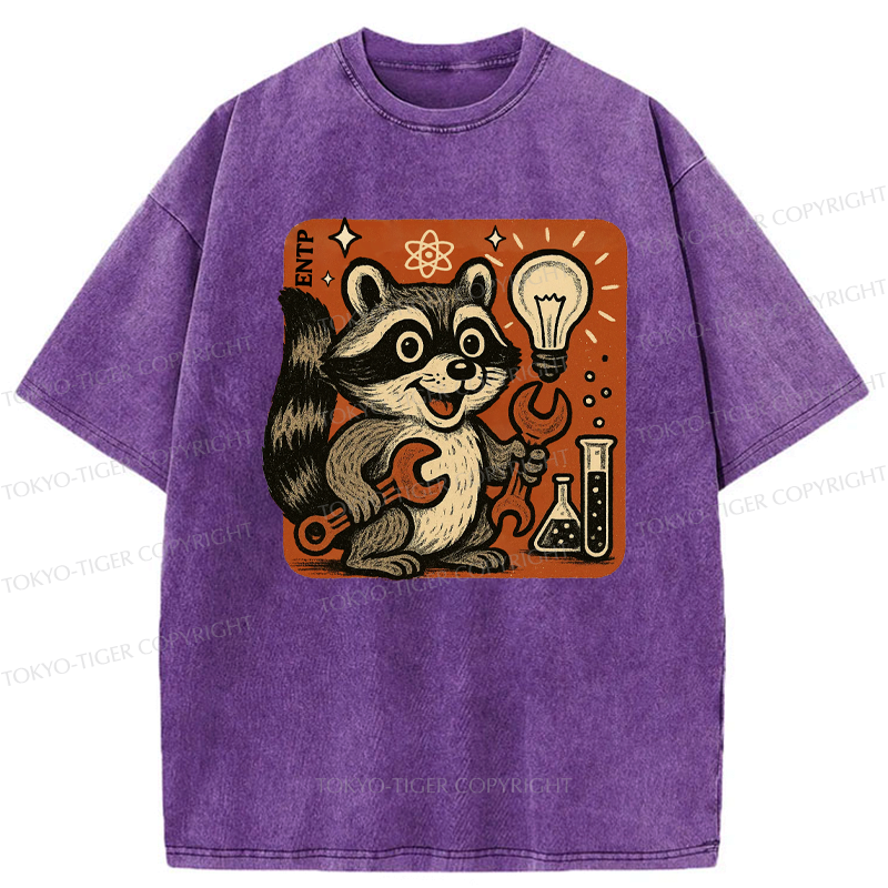 Kyoto-Lion ENTP Raccoon Washed T-Shirt