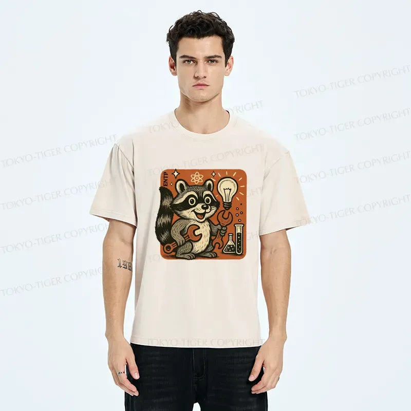 Kyoto-Lion ENTP Raccoon Washed T-Shirt