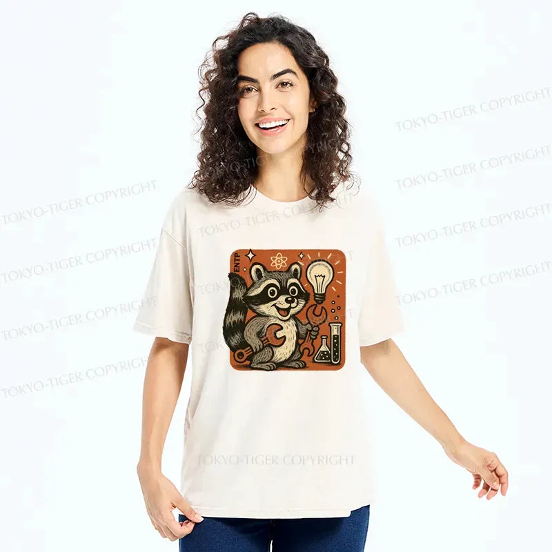 Japanese Vintage Washed T-Shirt for Daily Wear