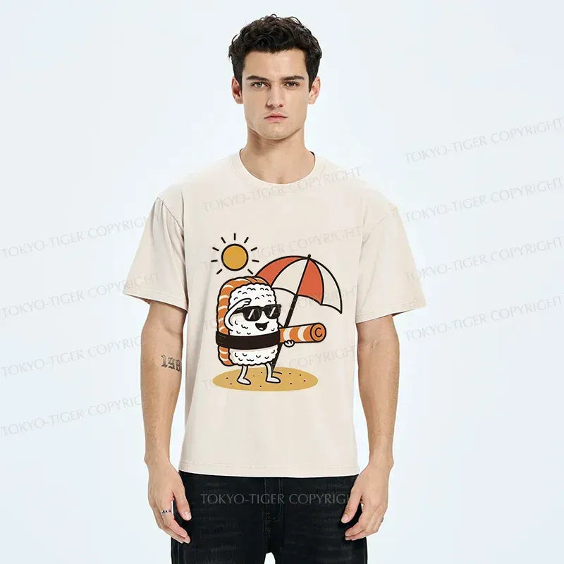 Kyoto-Lion Summer Sushi Washed T-Shirt