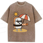 Japanese Washed T-Shirt for Summer