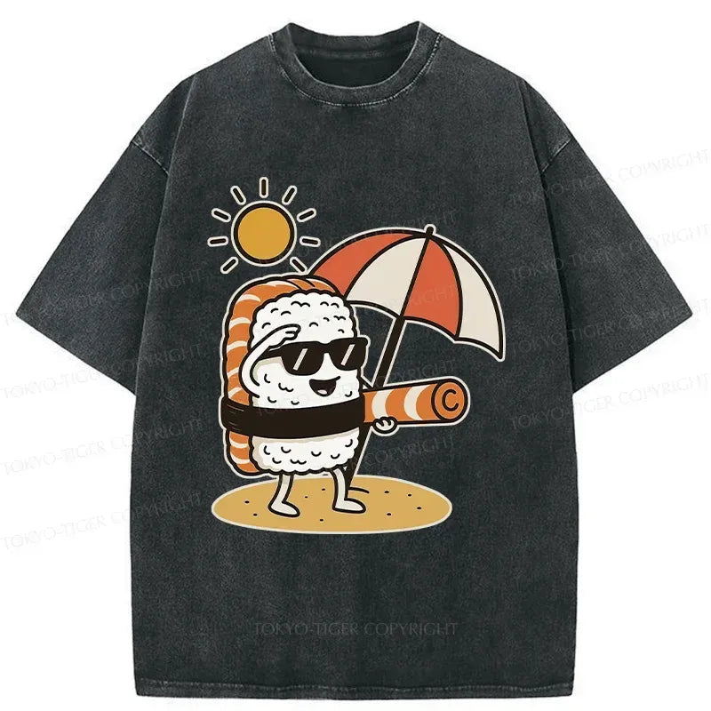 Kyoto-Lion Summer Sushi Washed T-Shirt