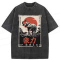 Kyoto-Lion Japanese Elephant Washed T-Shirt
