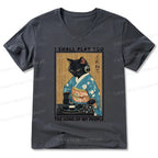 Japanese culture black cat tee