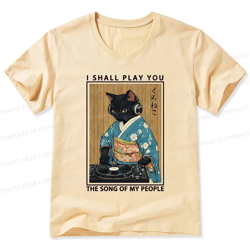 Unisex cotton v-neck shirt