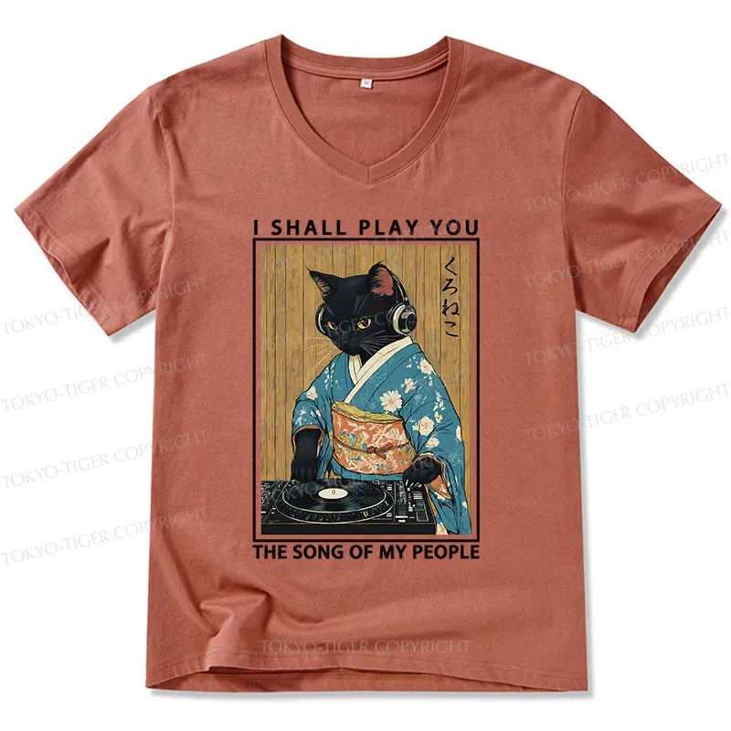 Unisex cotton v-neck shirt