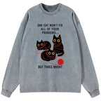 Japanese vintage cat long sleeve tee for daily wear