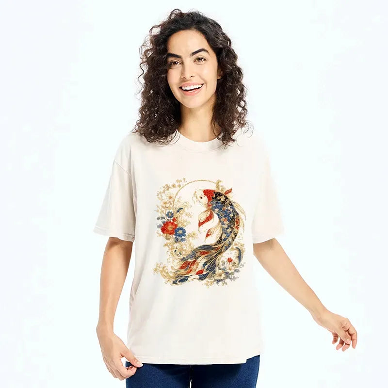 Oriental Print T-Shirt for Summer
