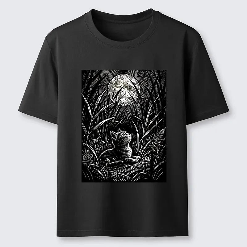 Japanese woodcut cat classic tee gift idea