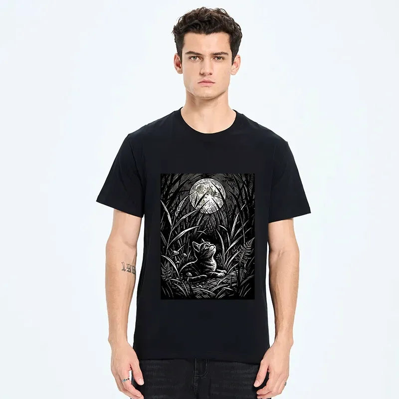 Kyoto lion print soft cotton casual tee